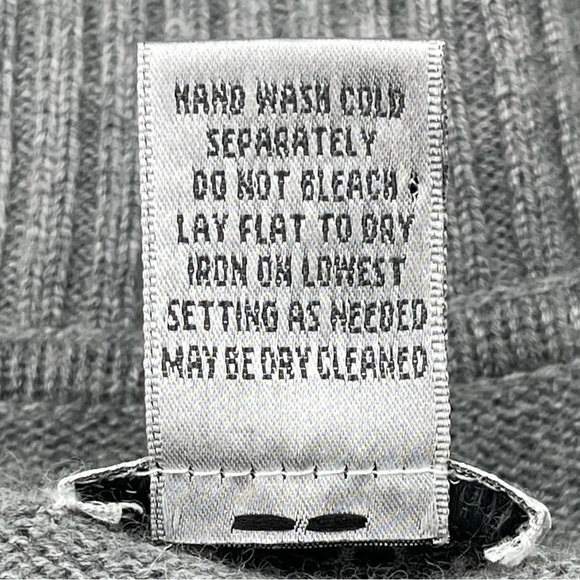 Chico’s Grey Cable Knit Cowl Neck Sweater Wool Cashmere Blend Size 0 Womens 4 - Picture 9 of 10